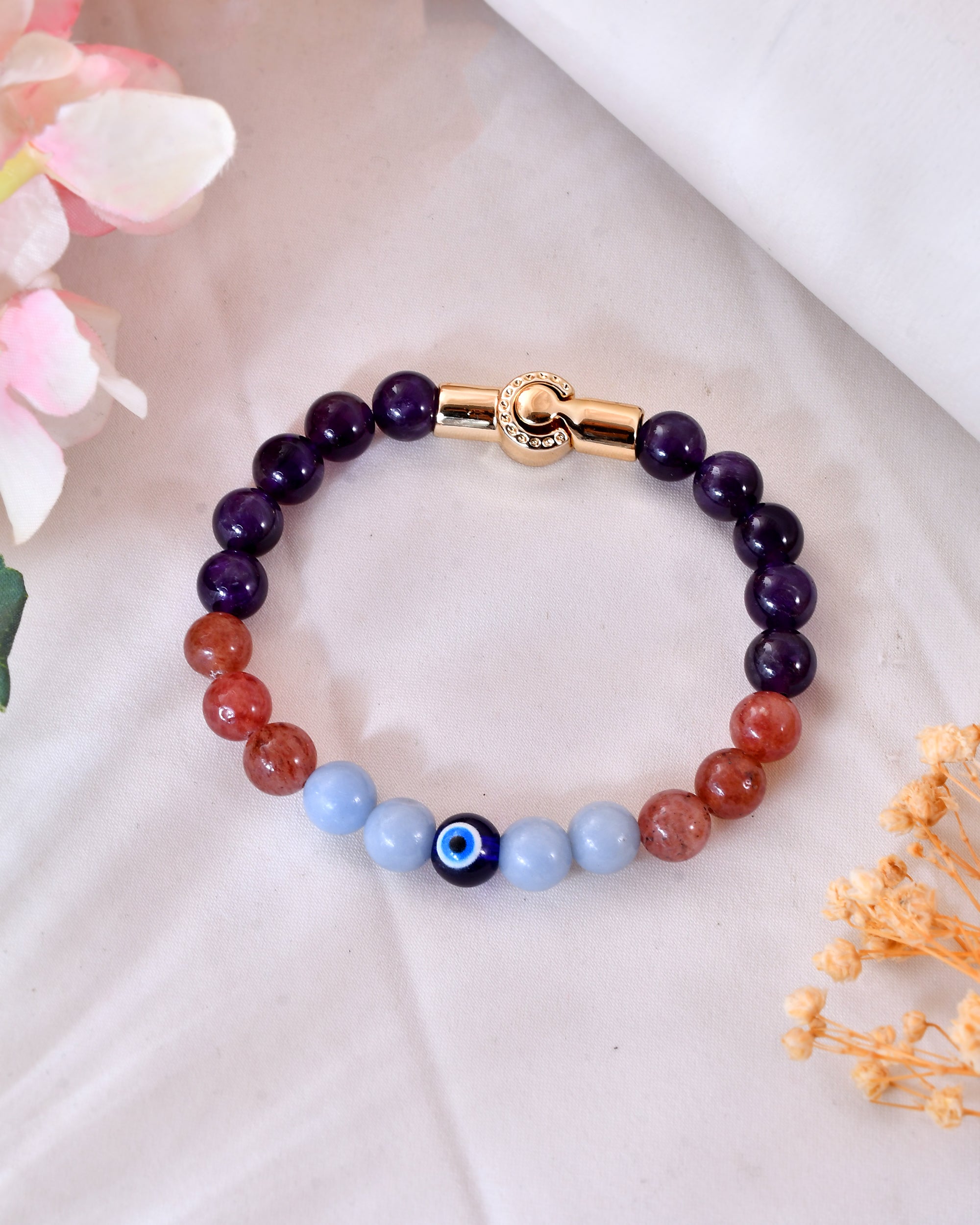 Jaipur Crystal Gems 💎| Buy Aura Shield Bracelet With Magnet Lock