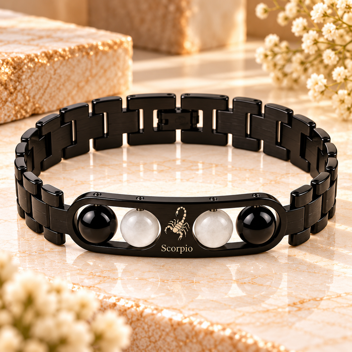 Scorpio Metallic Bracelet with Free Selenite Plate (With Certificate)