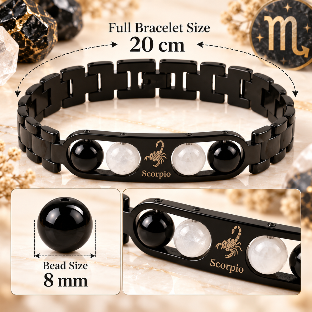 Scorpio Metallic Bracelet with Free Selenite Plate (With Certificate)