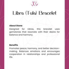 Libra (Tula) Zodiac Sign Bracelet 8mm