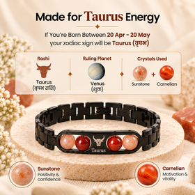 Taurus Metallic Bracelet with Free Selenite Plate (With Certificate)