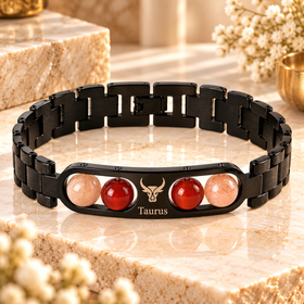Taurus Metallic Bracelet with Free Selenite Plate (With Certificate)
