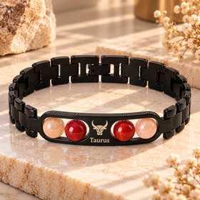 Taurus Metallic Bracelet with Free Selenite Plate (With Certificate)