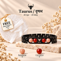 Taurus Metallic Bracelet with Free Selenite Plate (With Certificate)