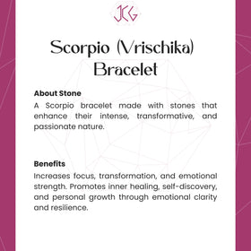 Scorpio (Vrischika) Zodiac Sign Bracelet 8mm