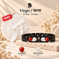 Virgo Metallic Bracelet with Free Selenite Plate (With Certificate)