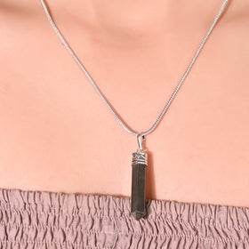 Natural Pyrite Pencil Pendant (With Certificate)