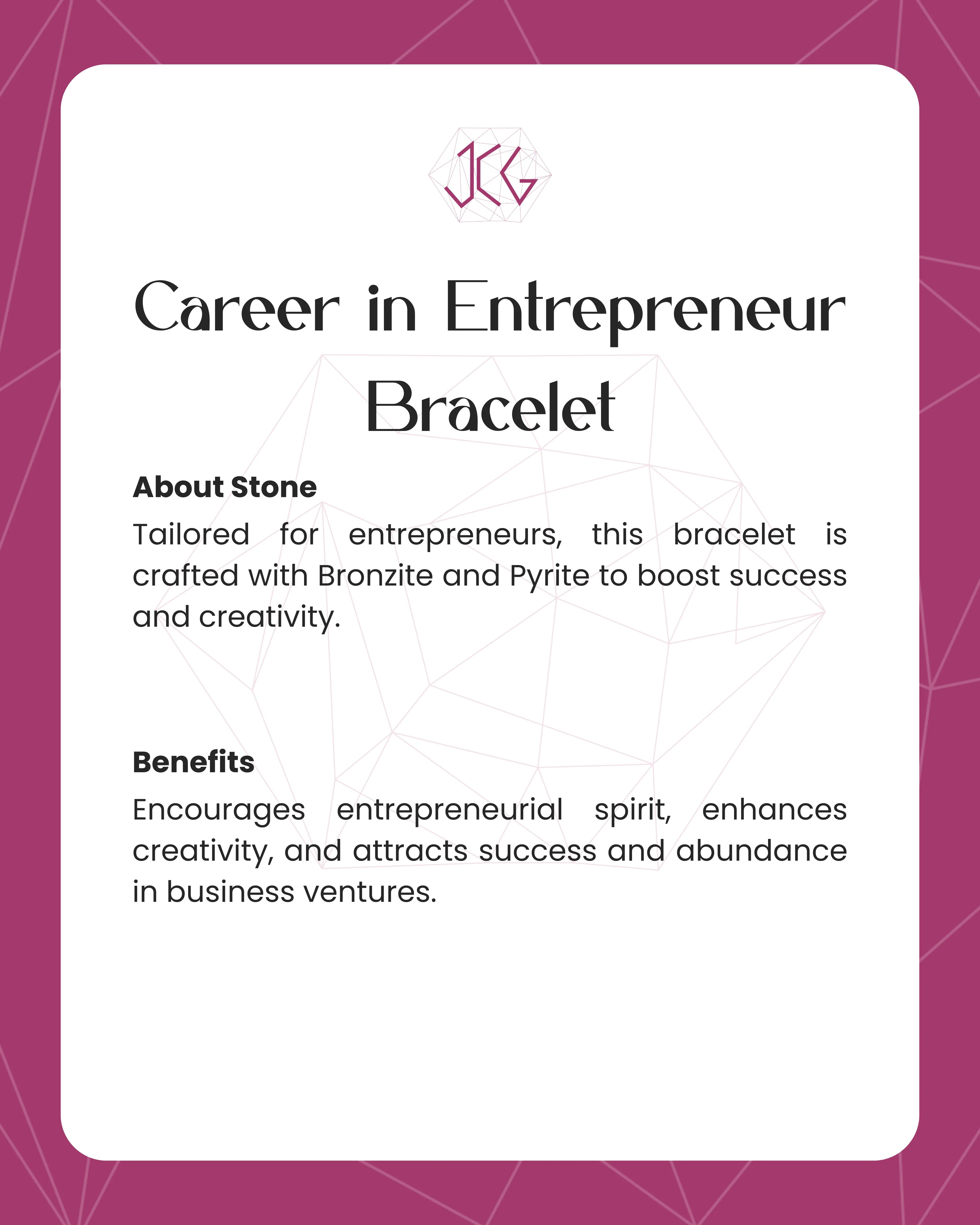Career in Entrepreneur Bracelet 8mm