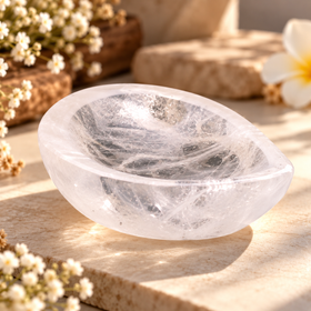 Natural Crystal Diya (With Certificate)