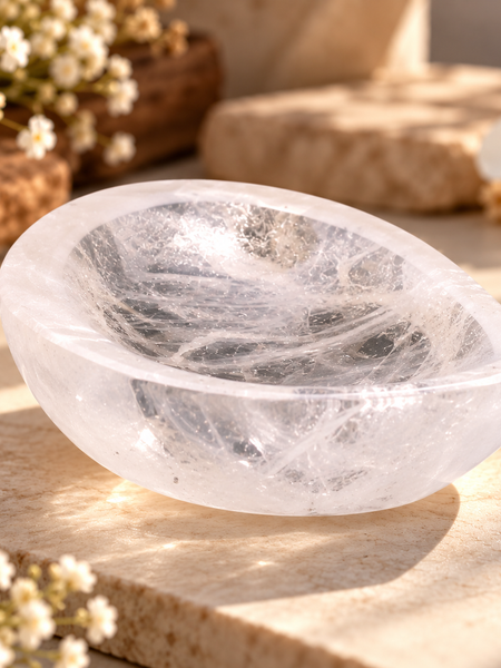 Natural Crystal Diya (With Certificate)