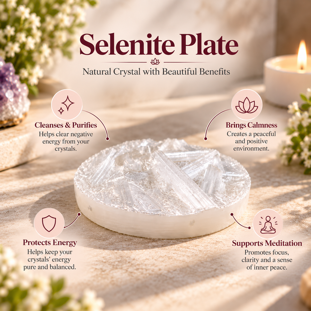 Aquarius Metallic Bracelet with Free Selenite Plate (With Certificate)