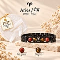 Aries Metallic Bracelet with Free Selenite Plate (With Certificate)