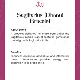 Sagittarius (Dhanu) Zodiac Sign Bracelet 8mm