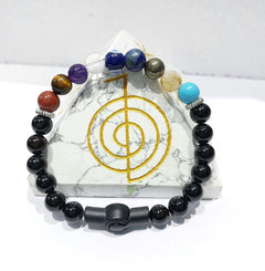 9 Chakra Evil Eye Magnetic Lock Bracelet