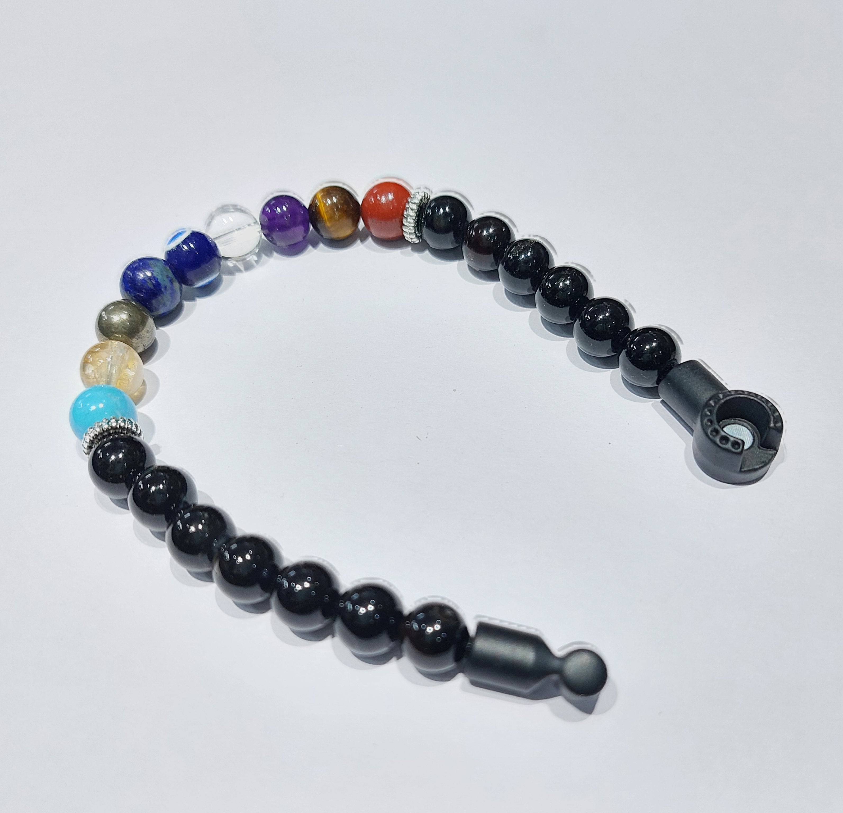9 Chakra Evil Eye Magnetic Lock Bracelet