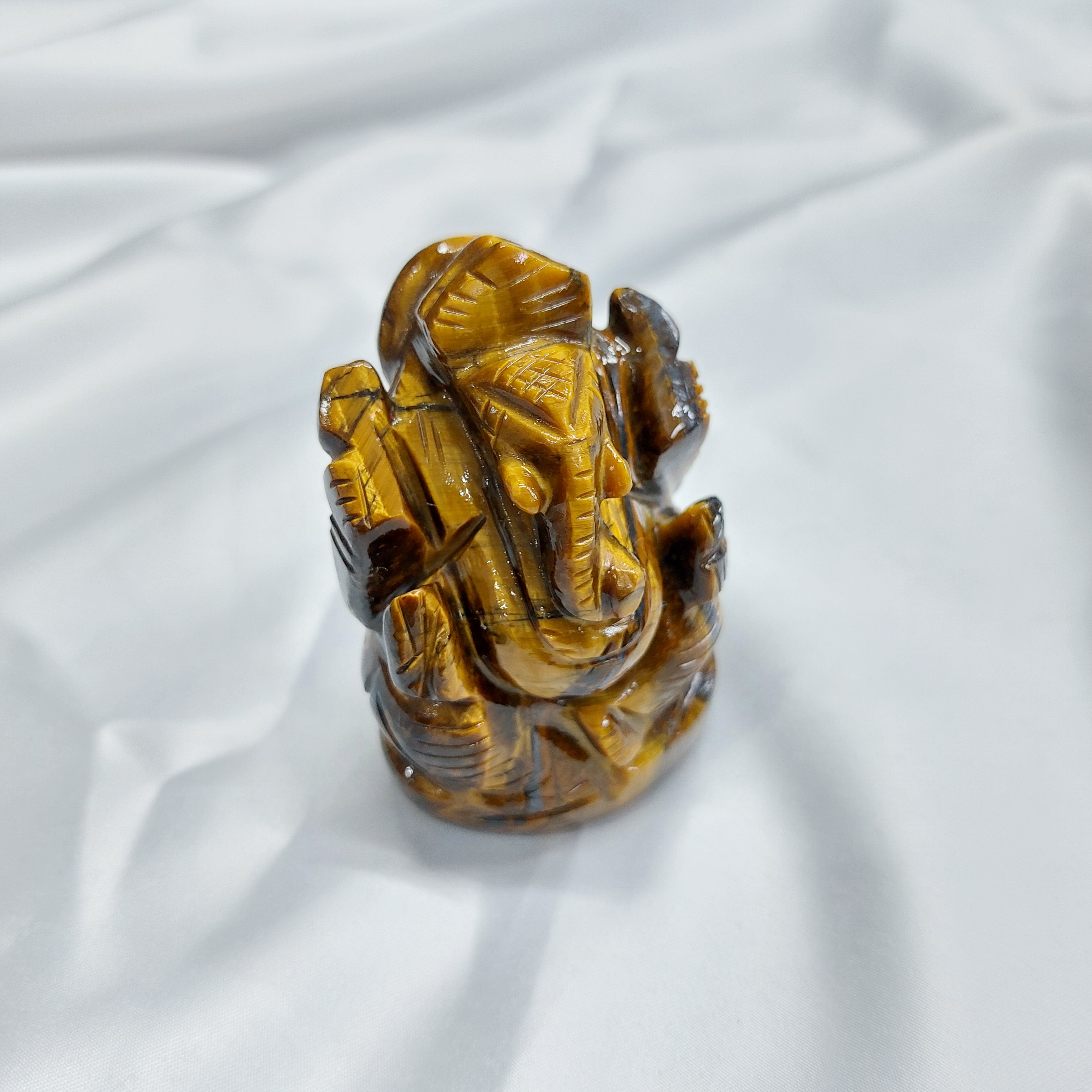 NATURAL TIGER EYE LORD GANESH STATUE, NATURAL TIGER EYE