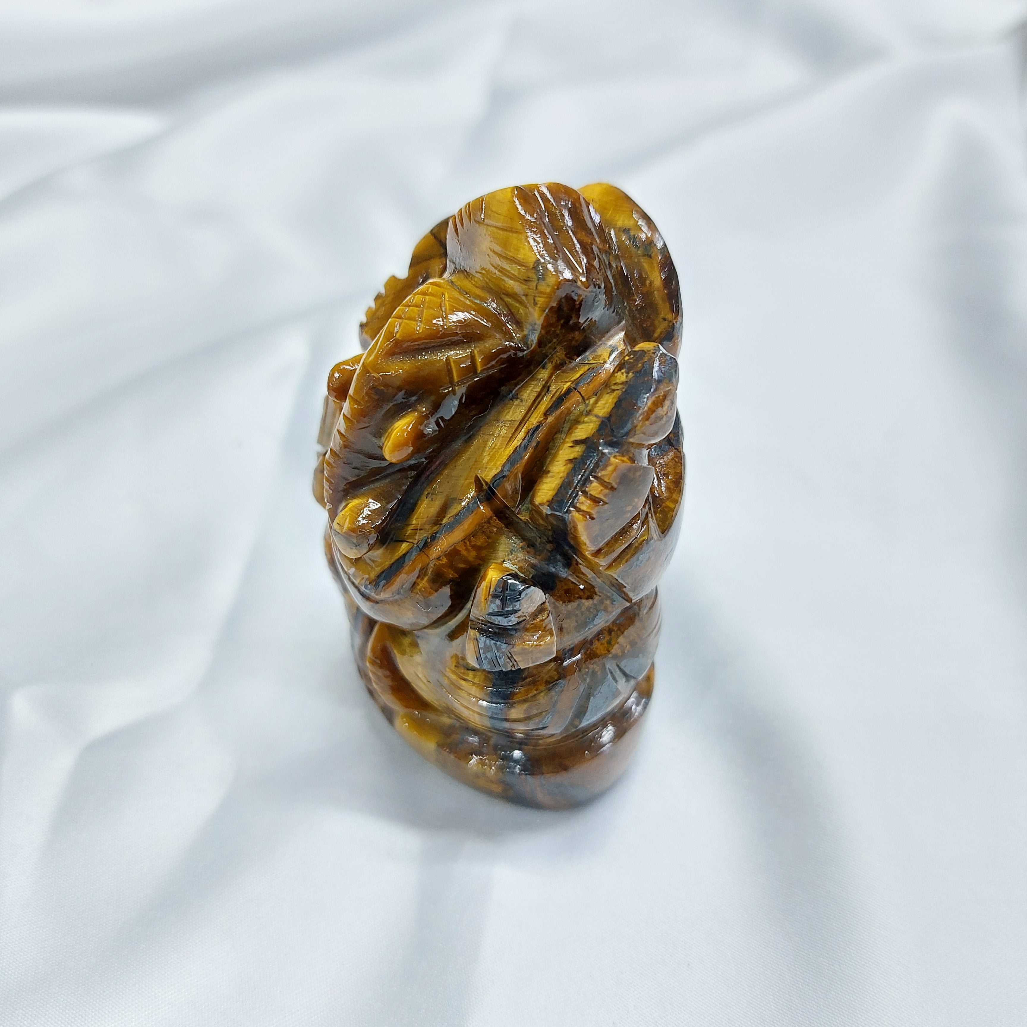 NATURAL TIGER EYE LORD GANESH STATUE, NATURAL TIGER EYE