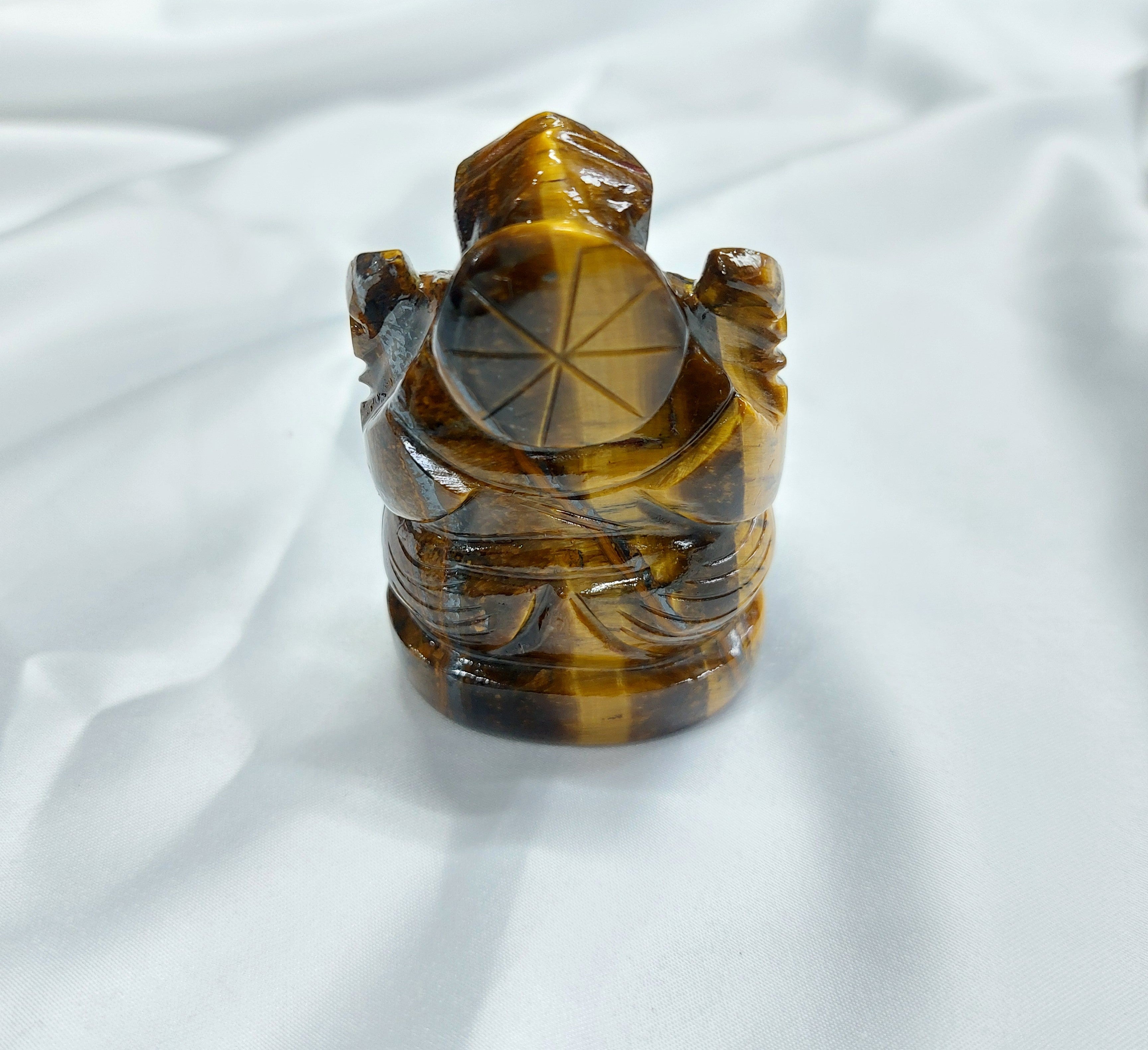NATURAL TIGER EYE LORD GANESH STATUE, NATURAL TIGER EYE