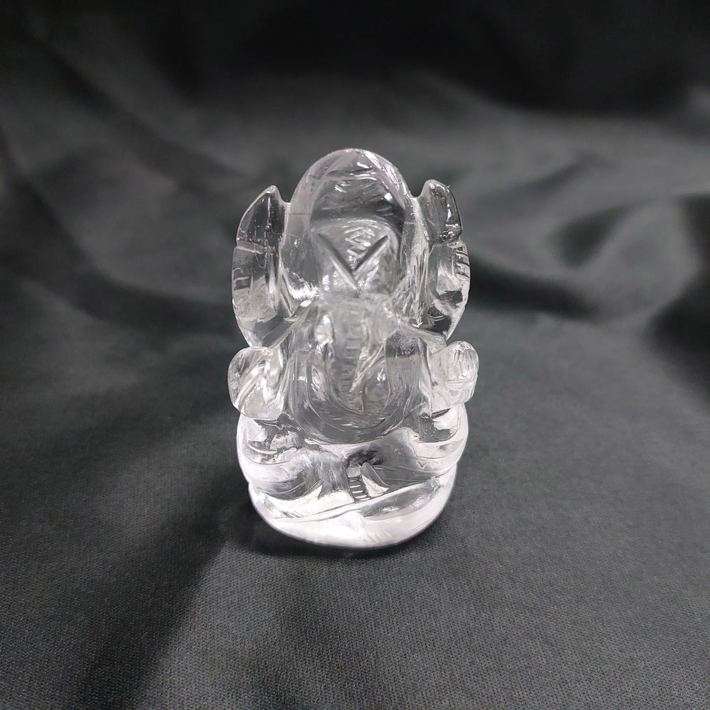 CLEAR QUARTZ LORD GANESH STATUE