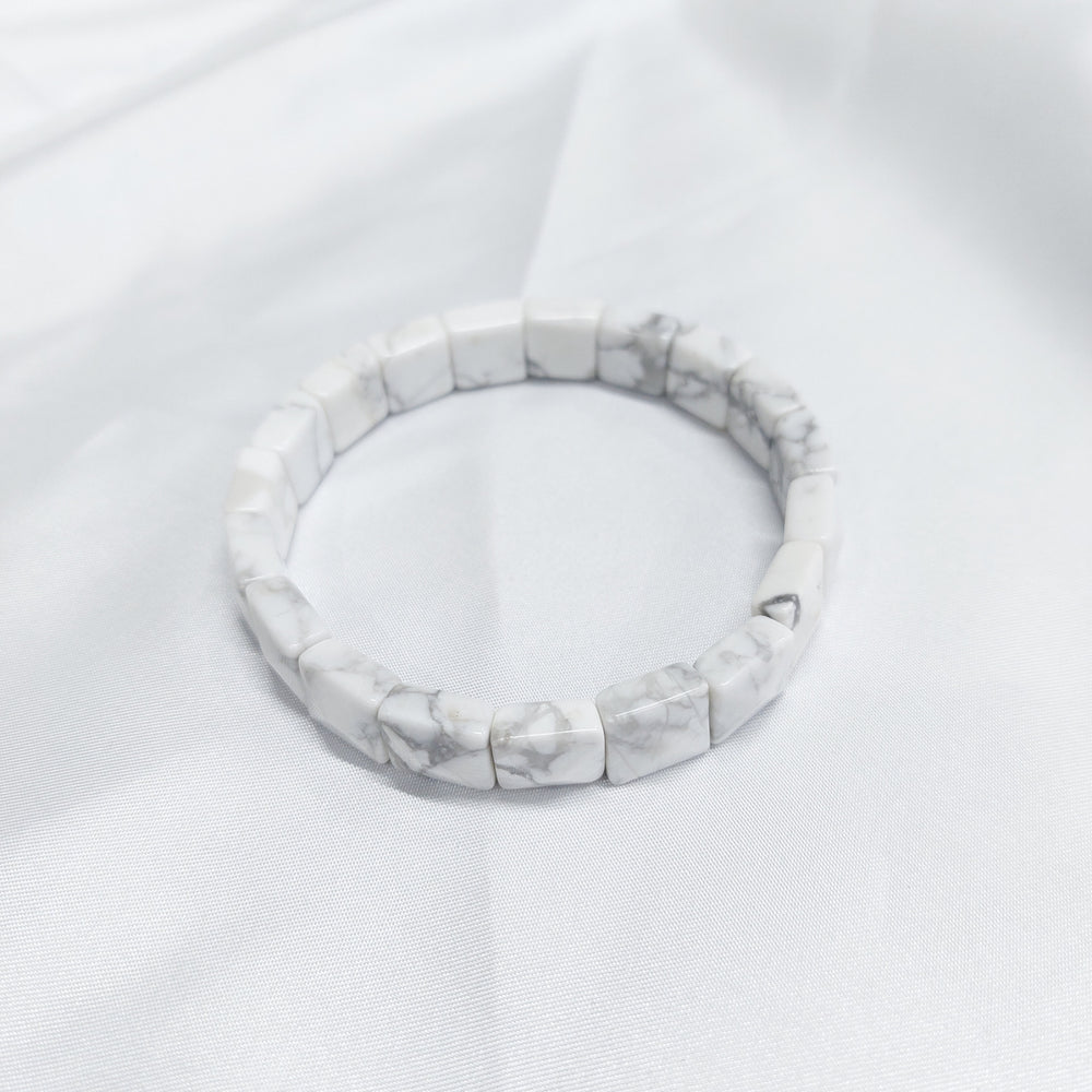 Howlite  Pyramid Bracelet