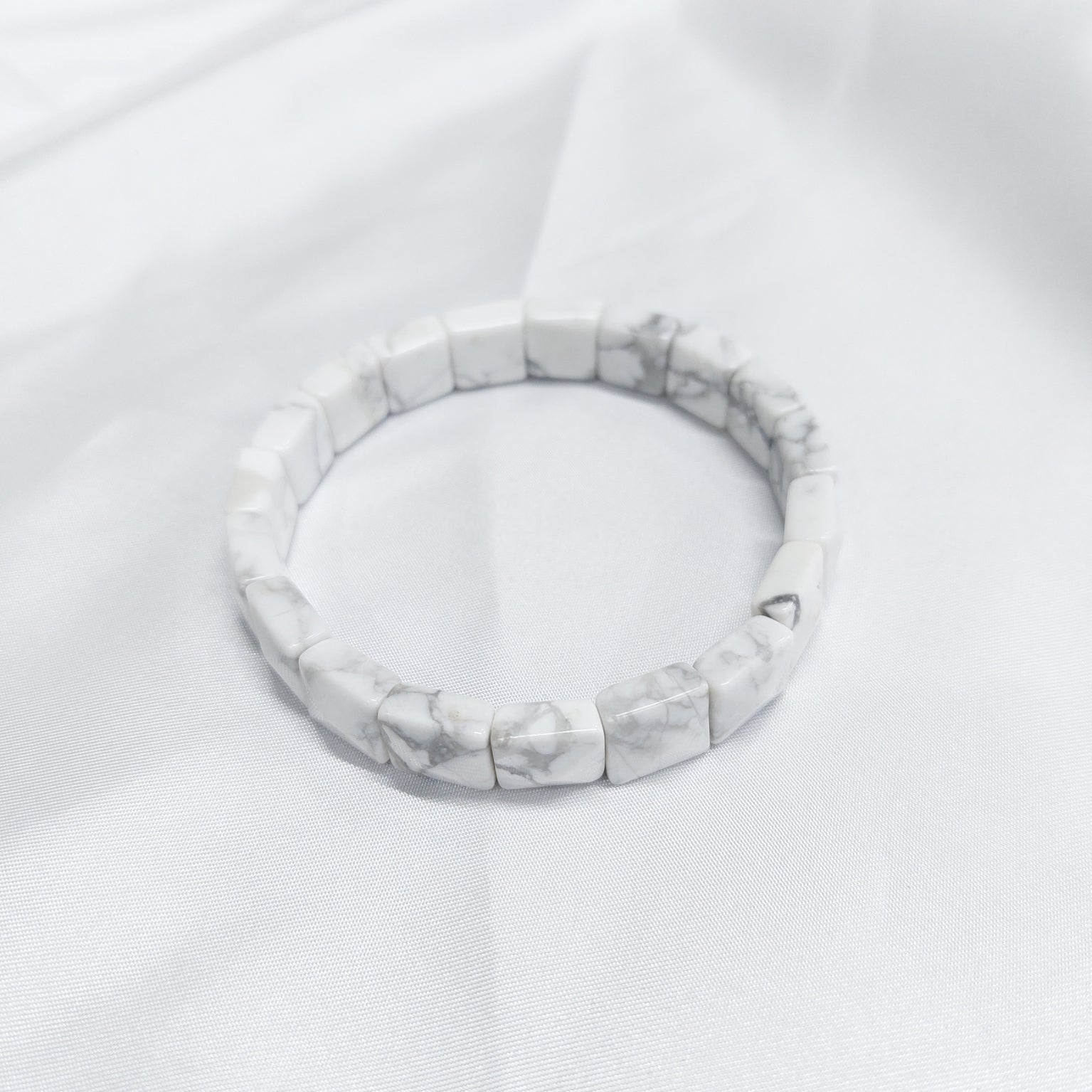 Howlite  Pyramid Bracelet