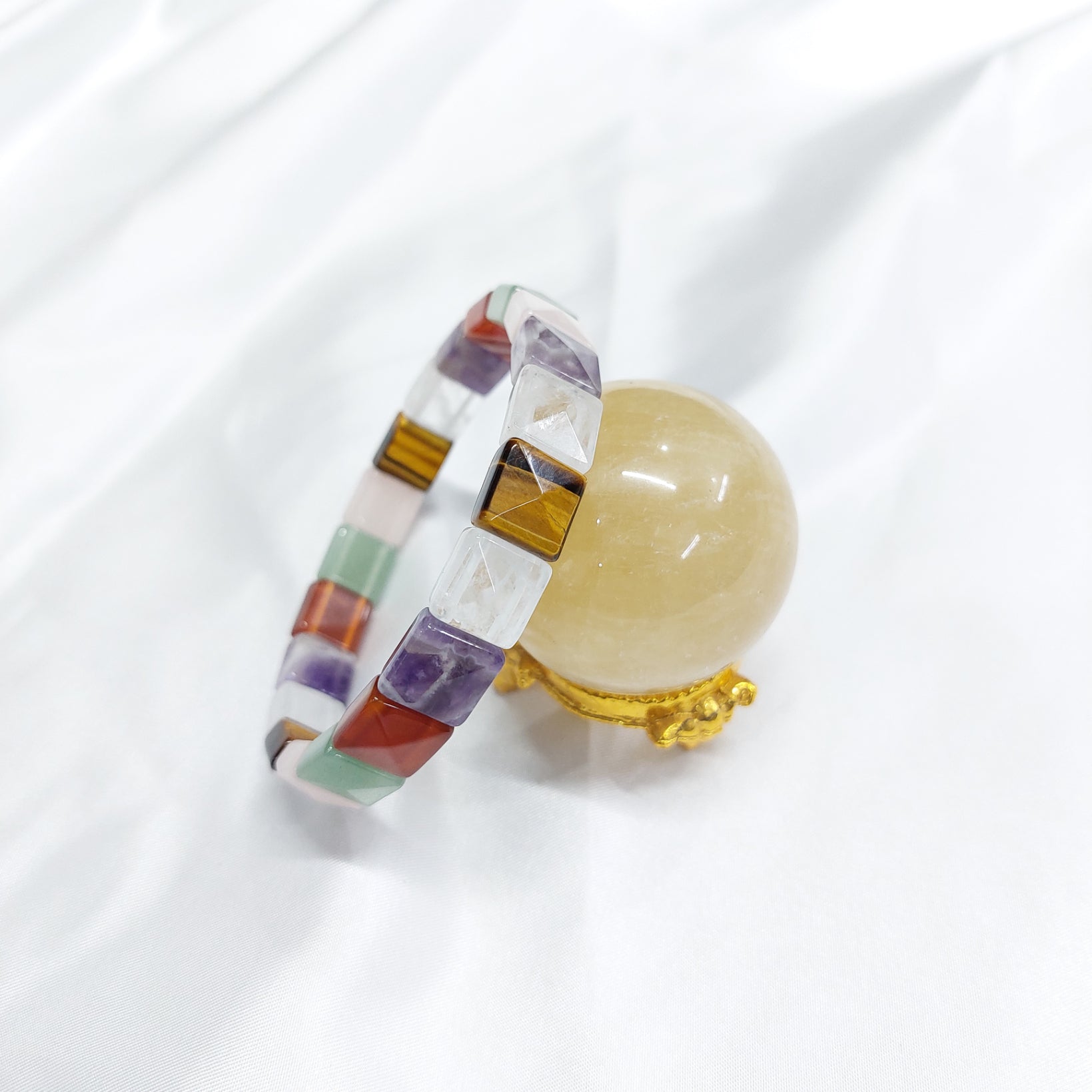 Mix Chakra Pyramid Bracelet