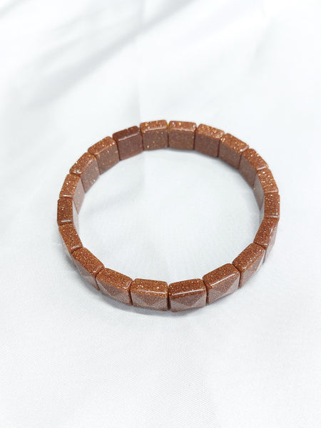 Sunstone Pyramid Bracelet ( sunsitara lab made )