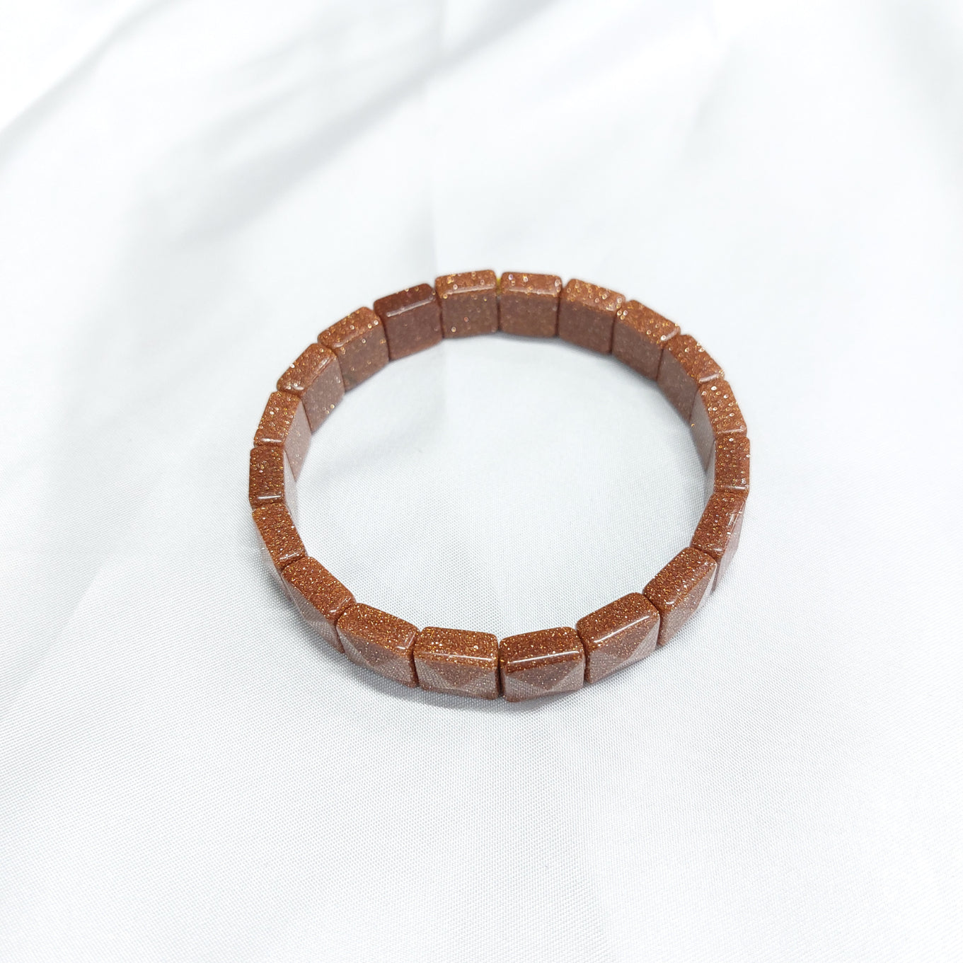 Sunstone Pyramid Bracelet ( sunsitara lab made )