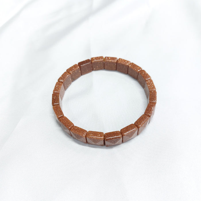 Sunstone Pyramid Bracelet ( sunsitara lab made )
