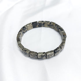 Apache Gold Pyramid Bracelet ( pyrite + tourmaline mix )