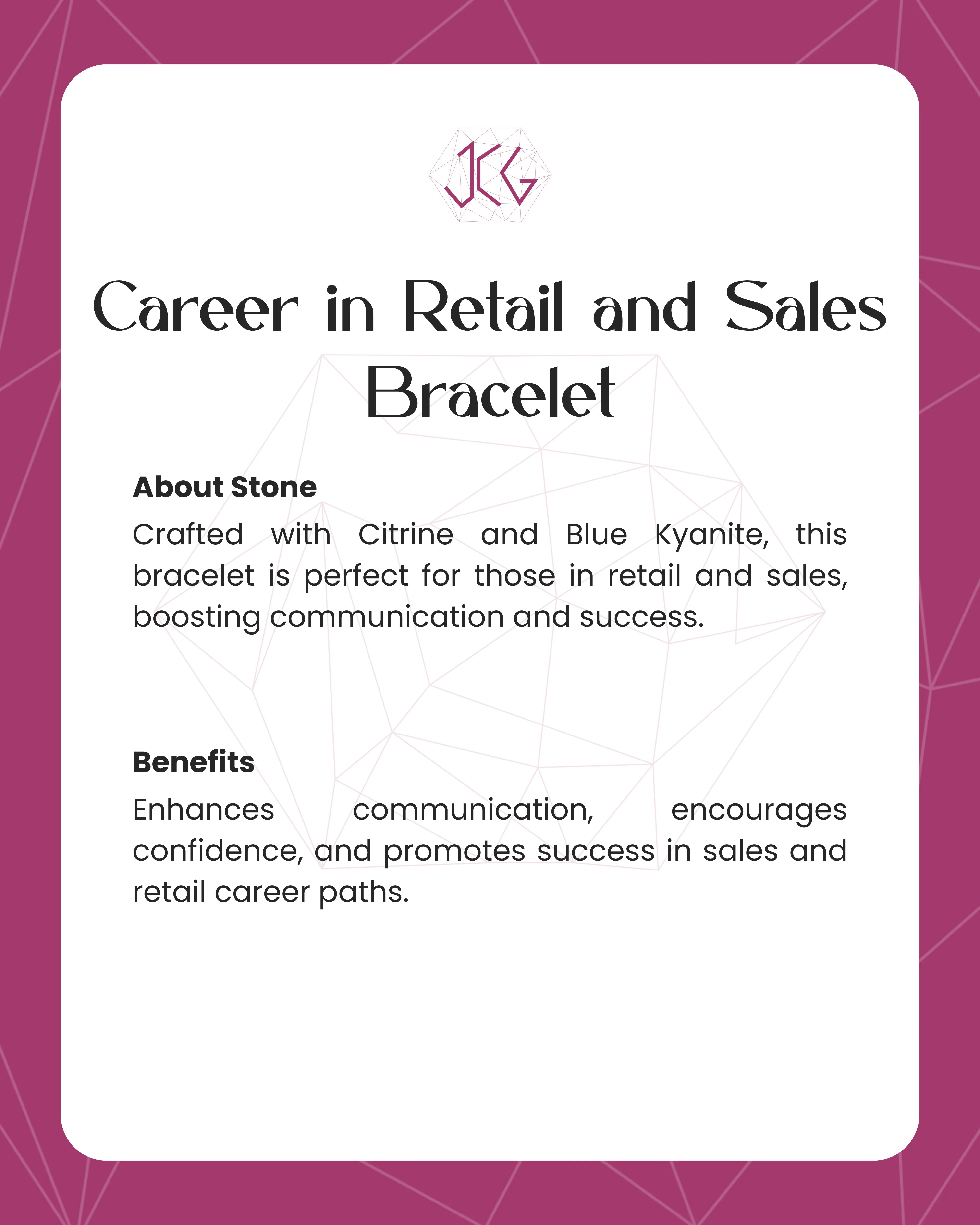 Career in Retail and Sales Bracelet 8mm