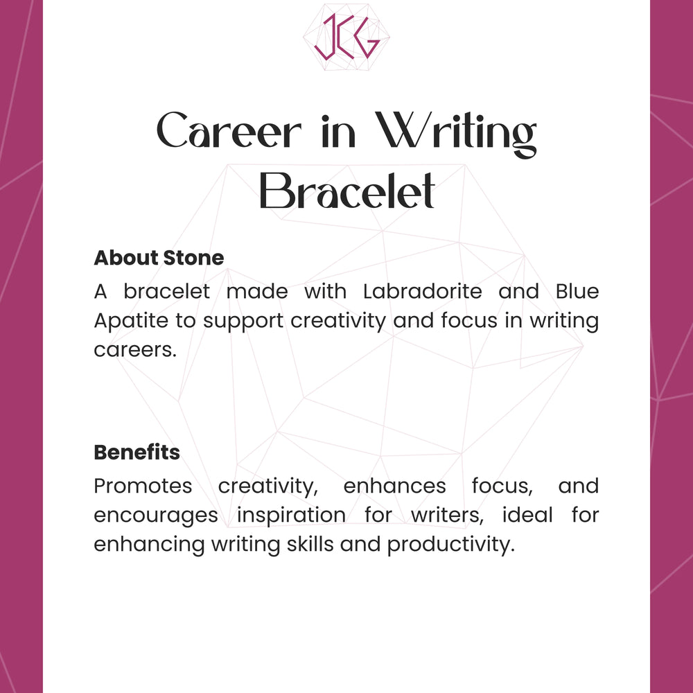 Career in Writing Bracelet 8mm