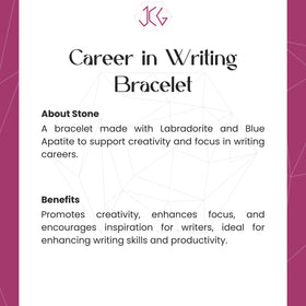 Career in Writing Bracelet 8mm