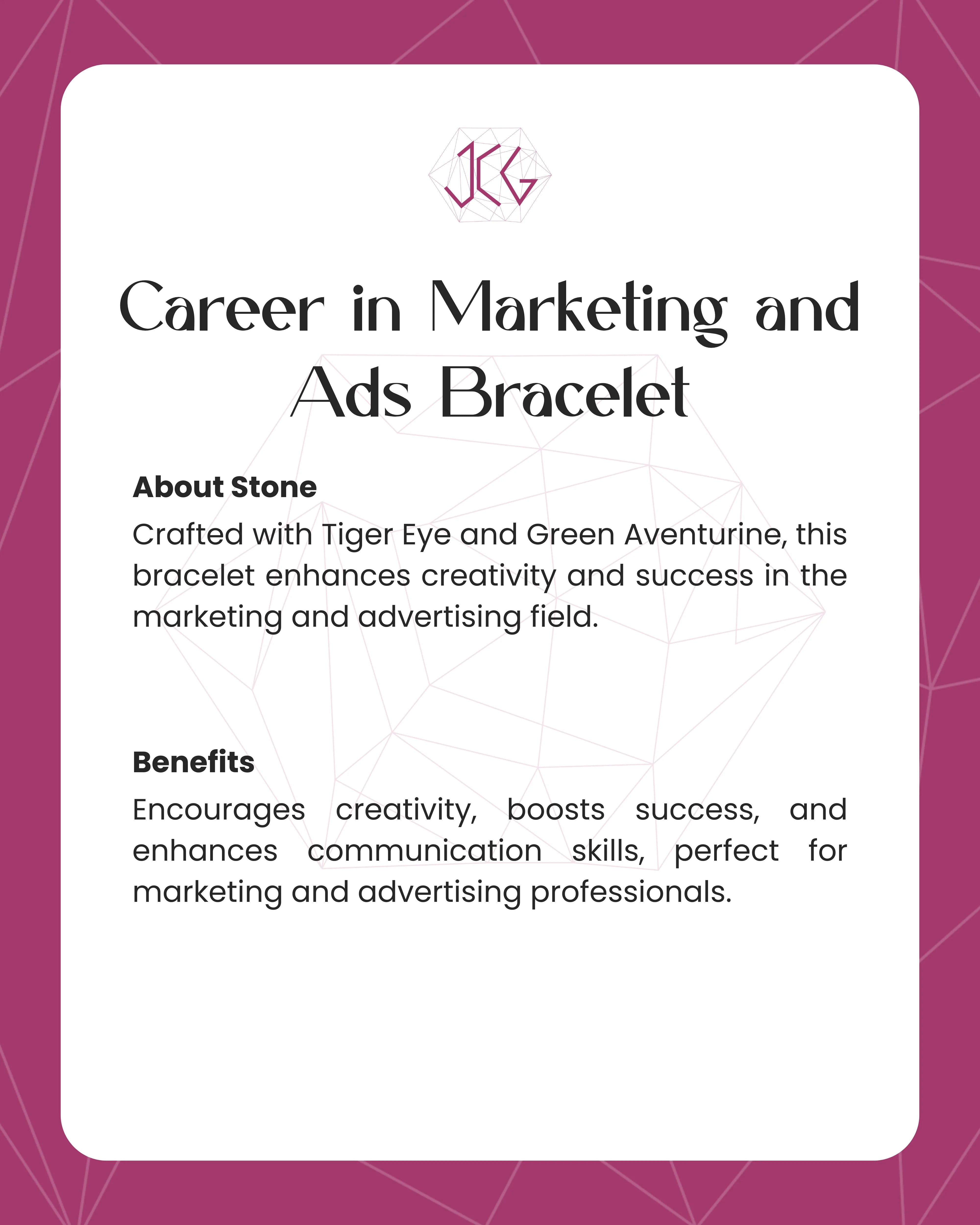 Career in Marketing and Ads Bracelet 8mm