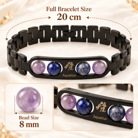 Aquarius Metallic Bracelet with Free Selenite Plate (With Certificate)