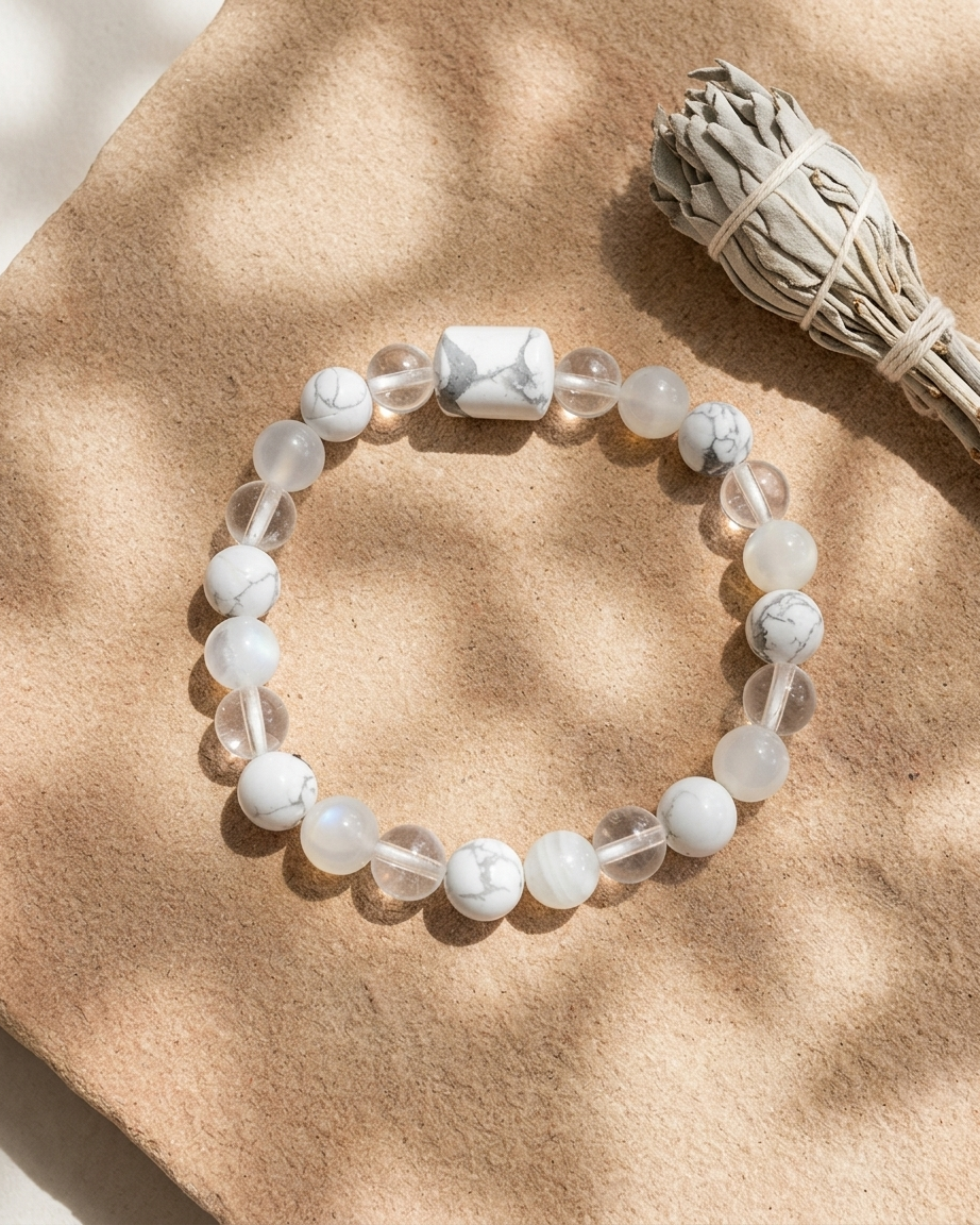 Mulank 2 Bracelet for Birth Dates 2, 11, 20 & 29 | Free Raw Selenite Plate (With Certificate)