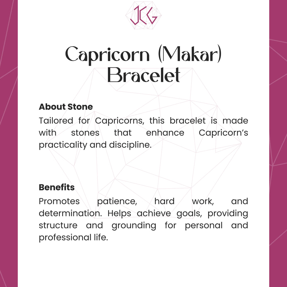 Capricorn (Makar) Zodiac Sign Bracelet 8mm