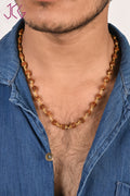 Natural Rudraksha Beaded Necklace (With Certificate)