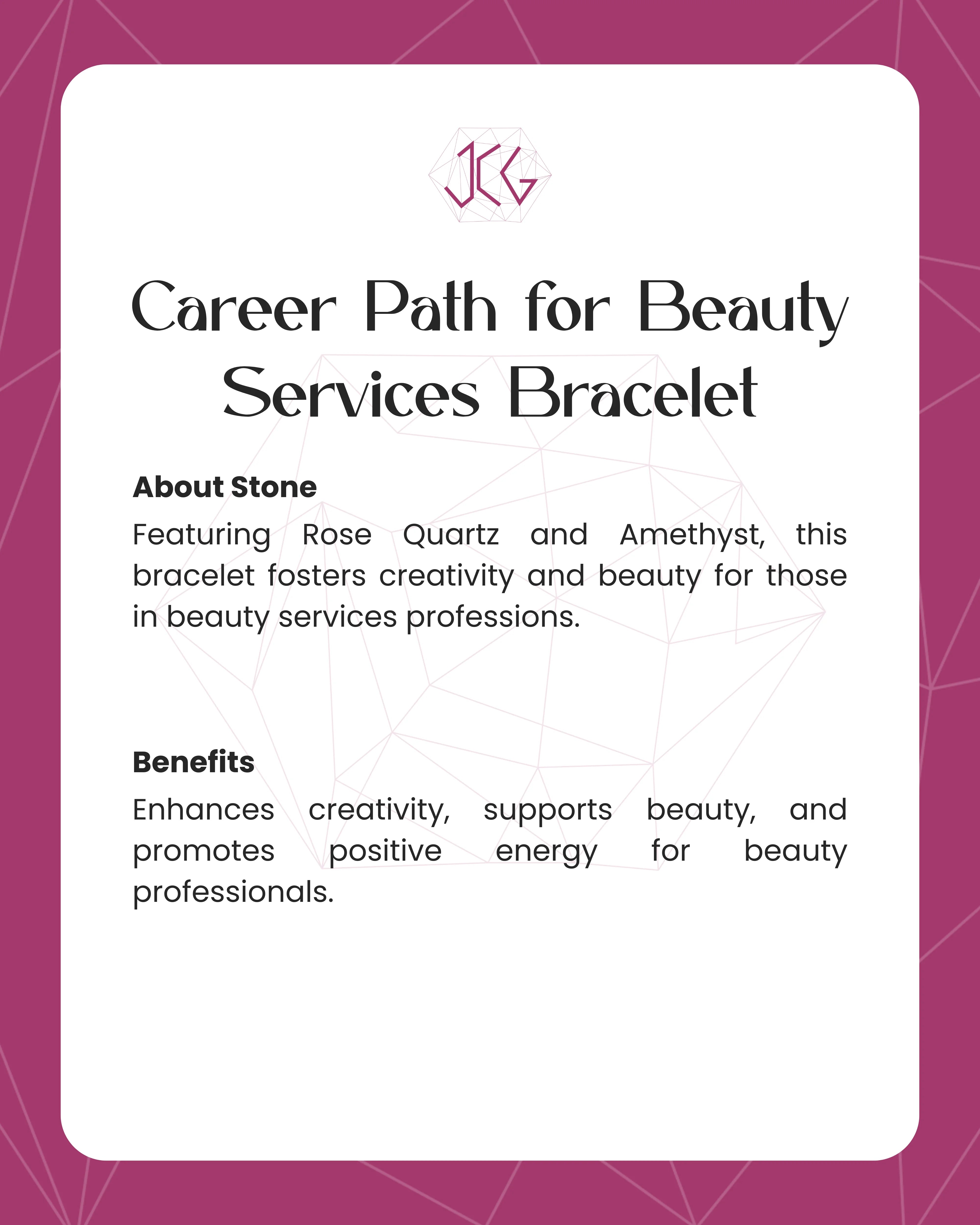 Career Path for Beauty Services Bracelet 8mm