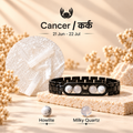 Cancer Metallic Bracelet with Free Selenite Plate (With Certificate)