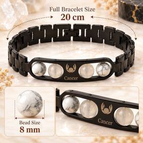Cancer Metallic Bracelet with Free Selenite Plate (With Certificate)
