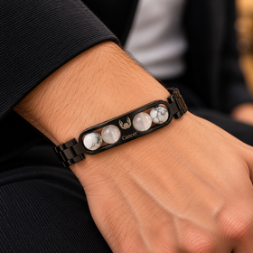 Cancer Metallic Bracelet with Free Selenite Plate (With Certificate)