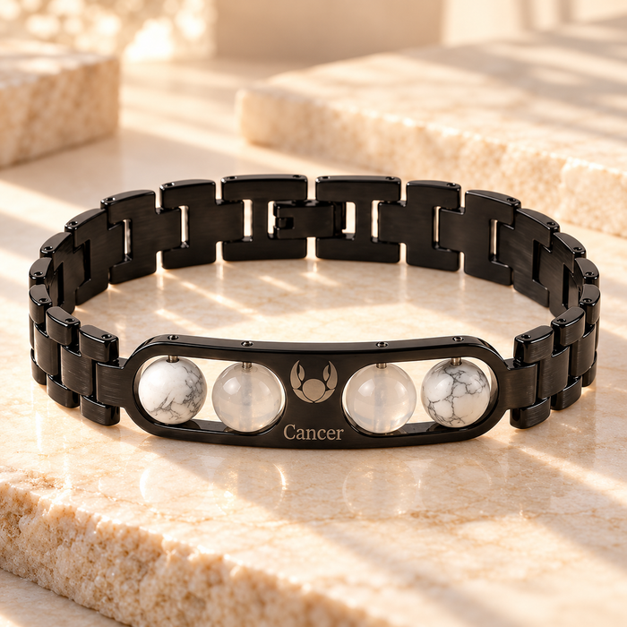 Cancer Metallic Bracelet with Free Selenite Plate (With Certificate)