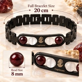 Capricorn Metallic Bracelet with Free Selenite Plate (With Certificate)