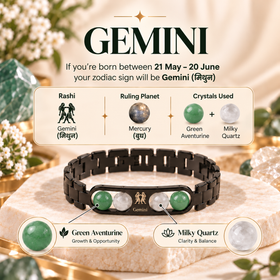 Gemini Metallic Bracelet with Free Selenite Plate (With Certificate)