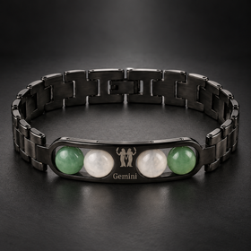 Gemini Metallic Bracelet with Free Selenite Plate (With Certificate)