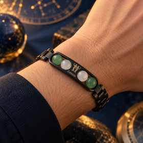 Gemini Metallic Bracelet with Free Selenite Plate (With Certificate)