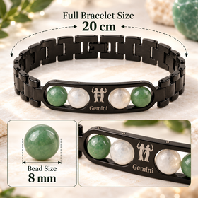 Gemini Metallic Bracelet with Free Selenite Plate (With Certificate)