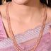 Natural Peach Moonstone Beaded Necklace (With Certificate)
