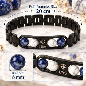 Libra Metallic Bracelet with Free Selenite Plate (With Certificate)